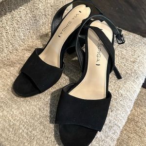 Via Spiga Black Block Heels - Size 6.5